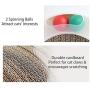 GOHOO PET Cat Scratching Pad Cardboard Cat Tracks Toy Ball Cats Scratching Toy Kitten Scratcher with Interactive Exercise Training Mouse