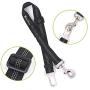 SlowTon Dog Seat Belt, 2 Pack Adjustable Pet Car Seatbelt Elastic Bungee Buffer Heavy Duty Reflective Nylon Safety Belt Connect to Dog Harness in Vehicle Travel Daily Use