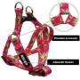 azuza No Pull Dog Harness, Basic Step in Puppy Harness, Adjustable Harness for Small and Medium Dogs with Cute Patterns in Bright Color