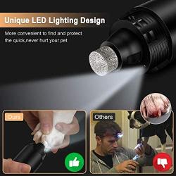 Dog Nail Grinder for Large Dogs With LED,Electric Dog Nail Trimmer Clipper,2 Speed Pet Nail Grinder for Dogs Grooming Kit,Rechargeable Painless Cat Paws File Grooming & Smoothing for Medium Dogs