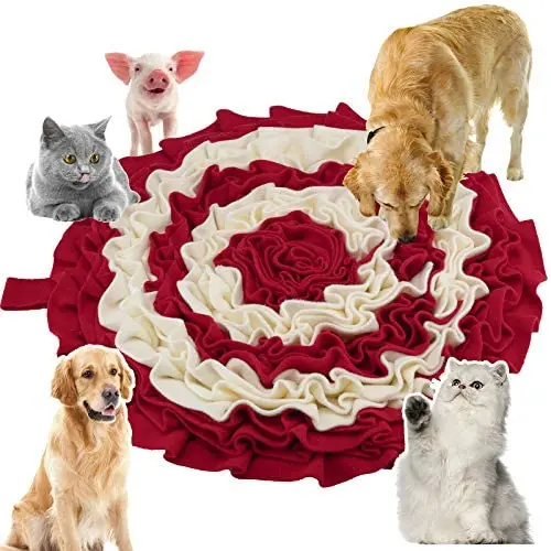 Routesun Snuffle Mat for Dogs Cats - Wooly Feeding Mat Pet, Encourages Natural Foraging Skills for Small Large Dogs Slow Feeder Puzzle Toy, Easy to Fill, Durable and Machine Washable Routesun Snuffle Mat for Dogs Cats - Wooly Feeding Mat Pet, Encourages Natural Foraging Skills for Small Large Dogs Slow Feeder Puzzle Toy, Easy to Fill, Durable and Machine Washable