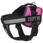 Dogline Vest Harness for Dogs and 2 Removable Adopt Me Patches, Large/28 to 38'', Pink
