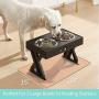 Senmipy Silicone Dog Food Mat - Waterproof Dog Bowl Mats for Food and Water Bowls, Raised Edges Non-Slip Cat Food Mat, BPA Free Pet Mats for Dog Bowls