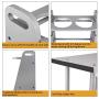 Emfogo Dog Bowls Elevated 3 Heights 4in 8in 13in Wood Raised Dog Bowl Stand with Double Bowls Raised Feeder for Dog Cat 16.7x15.5 inch (Cement Gray)