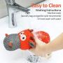 IOKHEIRA Dog Plush Toys, Interactive Squeaky Toy for for Aggressive chewers, Sturdy Dog Stuffed Animals Toy with Cotton Material and Crinkle Paper, Chewing Teeth Health Toys for Large and Small Dogs