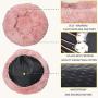 Calming Dog Bed for Small Medium Dogs with placemat Attached - Cozy Pet Bed Set for Pug Dog Puppies and Kitten Cats Collapsible Anti-Dust Anti-Slip
