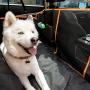 PEPPERTREE PETS Dog Car Seat Cover for Cars Dog Seat Cover for Back Seat Heavy Duty Scratch Proof Nonslip Waterproof Car Seat Protector Airflow Mesh Window 2 Pockets Back Seat Covers for Cars SUVs