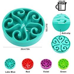 PETCEE Slow Feeder Dog Bowls Dog Cat Food Bowl Pet Bowls for Small Medium Large Dogs Cats Dog Water Food Bowl Dog Anti Choking Slow Eating Bowl with Non-Slip Rubber at The Bottom