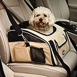 Pettom Pet Car Booster Seat Carrier Airline Approved for Dog Cat Puppy Small Animal Travel Cage