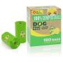M.C.works 100% Compostable Dog Poop Bags, Extra Thick Pet Dog Waste Bags, 12 Refill Rolls, 180 Counts, Earth Friendly Highest ASTM D6400, Europe OK Compost Home Certified, Lemon Scent.