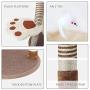 Cat Post and Scratcher Tree - Cat Tree Cradle Bed with Natural Sisal, Cat Scratching Post Tree With Hammock for Large Adult Cat, Cat Scratching Post Carpet Furniture, Cat Activity Trees for Indoor Cat