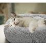 Toneed Soft Calming Donut Dog Cat Bed in Fluffy Fur, Puppy Sleeping Pet Bedding for Cozy Cuddler Kennel Bed