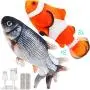 MOLATIN 2 Pack Electric Flopping Fish Catnip Toy,Wiggle Fish Cats Kicker Toys,Realistic Moving Floppy Dancing Fish,Funny Interactive Plush Chewing Pillow for Cat Motion Kitten Indoor Exercise MOLATIN 2 Pack Electric Flopping Fish Catnip Toy,Wiggle Fish Cats Kicker Toys,Realistic Moving Floppy Dancing Fish,Funny Interactive Plush Chewing Pillow for Cat Motion Kitten Indoor Exercise
