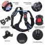 PoyPet No Pull Dog Harness, [Upgraded Version] No Choke Front Lead Dog Reflective Harness, Adjustable Soft Padded Pet Vest with Easy Control Handle for Small to Large Dogs