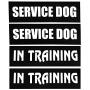 Homiego 4 Pack Luminous Service Dog Patch in Training Velcro, Reflective Glow in Dark Night, Military Morale Badge for Dog Harness Vest (Size: 6'' x 2'')