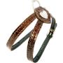 Rhinestones Luxury Brown Leather Dog Harness for Toy Breeds with Crystal Diamantes X-Small. Suggested for 10''-13'' Chest.