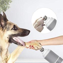 Decdeal Electric Dog Nail Grinder Quiet Rechargeable Pet Nail Grooming Trimmer Pet Nail Clipper for for Small Medium Large Pet