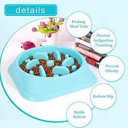 JASGOOD Dog Feeder Slow Eating Pet Bowl Eco-Friendly Durable Non-Toxic Preventing Choking Healthy Design Bowl for Dog Pet Slow Feeder