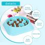 JASGOOD Dog Feeder Slow Eating Pet Bowl Eco-Friendly Durable Non-Toxic Preventing Choking Healthy Design Bowl for Dog Pet Slow Feeder