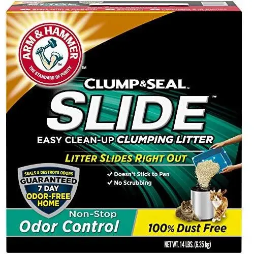 Arm & Hammer Slide Clumping Cat Litter, Non-Stop Odor Control, 14lb Arm & Hammer Slide Clumping Cat Litter, Non-Stop Odor Control, 14lb