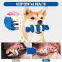 Dog Chew Toys - Dog Toys for Aggressive Chewers Toughest Natural Rubber - Dog Toothbrush Toys Interactive Dog Toys for Puppies and Medium & Large Dogs - Dental Care Teeth Cleaning Toy for Dogs (Blue)