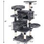 SUPERJARE Cat Tree Condo Furniture with Scratching Posts, Plush Cozy Perch and Dangling Balls, Multi-Level Kitten Tower