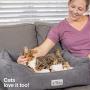 [New] PetFusion Calming Cuddler Dog Bed | Small, Medium | Promotes Natural Burrowing | Solid CertiPUR-US Memory Foam | Anti-Anxiety, Ultra-Cozy Loose Blanket | 1 Year Warranty