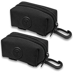 TCIOD 2 Pack Dog Poop Bag Holder, Large Capacity Dog Bag Holder, Dog Poop Bag Dispenser Oxford Cloth Waste Bag Dispenser Dog Bags Poop Bag Holder for Leash, Fit Walking, Running or Hiking