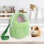 Yosoo 1 PCS Portable White Mesh African Hedgehog Hamster Breathable Pet dog Carrier Bags Handbags Puppy Cat Travel Backpack (M, White Mesh - Green)