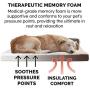 Furhaven Pet Dog Bed - Cooling Gel Memory Foam Faux Fleece and Chenille Soft Woven Traditional Sofa-Style Living Room Couch Pet Bed with Removable Cover for Dogs and Cats