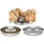 King International Stainless Steel Dog Bowl 2 Puppy Litter Food Feeding Weaning|SilverStainless Dog Bowl Dish| Set of 2 Pieces | 29 cm - for Small/Medium/Large Dogs, Pets Feeder Bowl and Water Bowl King International Stainless Steel Dog Bowl 2 Puppy Litter Food Feeding Weaning|SilverStainless Dog Bowl Dish| Set of 2 Pieces | 29 cm - for Small/Medium/Large Dogs, Pets Feeder Bowl and Water Bowl