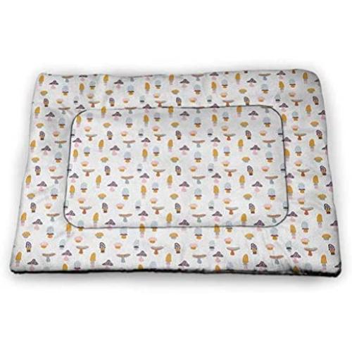 DayDayFun Movie Theater Pad Pet Old Movie Camera Surrounded by Stars on Grungy Background Machine Washable Pet Bed Liner Pale Brown Vermilion Black