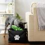 Bone Dry Pet Storage Collection Collapsible Bin, Medium Rectangle, Black
