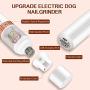 Nail Grinder Dog Cat Clippers, Function Upgraded Professional Stepless Speed Regulation Electric Rechargeable Pet Nail Trimmer Painless Paws Grooming & Smoothing for Small Medium Large Dogs & Cats