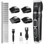 Professional Dog Grooming Clipper Kit, Dog Grooming Clippers with 3-Speed & Rechargeable Cordless Clippers Grooming Kit for Small Medium Large Dogs Cats, Quiet Heavy-Duty