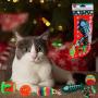 Kole Christmas Cat Stocking, 6 Assorted Toys