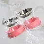 Durable Stainless Steel Dog Bowl Food Water Feeder Non-Slip Design Resistant Silicone Mat Non Slip Design Prevent Slipping for Little Size Dogs/Cats Like Chihuahua/Bulldog/Poodle and More (Pink) Durable Stainless Steel Dog Bowl Food Water Feeder Non-Slip Design Resistant Silicone Mat Non Slip Design Prevent Slipping for Little Size Dogs/Cats Like Chihuahua/Bulldog/Poodle and More (Pink)