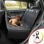 Dog Car Seat Covers Backseat Hammock Cover + Front Pet Car Seat Protector + 2 Dog Seat Belt Leashes + Travel Bowl Material 100% Waterproof Durable Washable Stylish