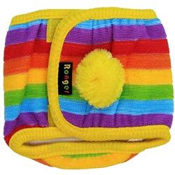 SQHZJ0 Pet Dog Nappy Pants Cotton Physiological Underwear Wrap Belly Band Pets Tighten Sanitary Briefs Pants for Male Dog Rainbow
