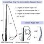 SYOOY Interactive Dog Toy Extendable Teaser Wand Pet Teasing Flirt Pole Fun Toy with 3 Chewing Cotton Rope Tail for Outdoor Obedience Chasing Pulling Training Exercising