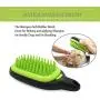 HONOMA Pin and Bristle Brush for Dogs Cats Grooming Comb, Pet Bath Massage Soft Rubber Bristles Brush Shampooing and Massaging,3 in 1 Cleans Shedding and Dirt for