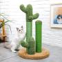PAWZ Road Cat Scratching Post Cactus Cat Scratcher Featuring with 3 Scratching Poles and Interactive Dangling Ball
