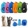Zhangxiaowei Dog Poop Bags Trash Carrier Holder Dispensers Dog Poop 15 Rolls Bag Dispenser Include Poop Bag Set Pet Trash Cleaning Blue Tools