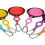 Visky Pet Travel Cup/Bowl Small Animal TPE Bowls Dog Cat Rabbit Collapsible & Portable Bowl With Carabiner-Orange