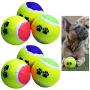 6 PCS Pet Tennis Balls Dog Puppy Fetch Set Catch Play Toy Thrower Cat Fun Bounce