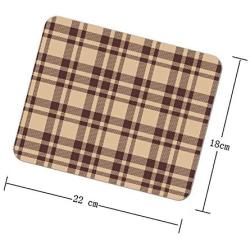 Old Fashioned Check Plaid Pattern Scottish Tartan Inspired Geometric Design Square Mouse Pad style19 1822cm