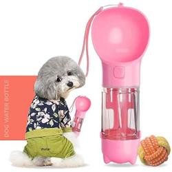 Aynone Pet Water Bottle, Portable Dog Water Bottle Pet Water Bottles for Dogs with Poop Shovel and Garbage Bag for Travelling, Walking, Portable Dog Bowl Water Bottle Capacity 300ml