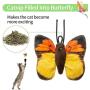 BINGPET Butterfly Catnip Toys for Indoor Cats - Interactive Cat Toys 4 Pack, Refills for Cat Teaser Wand