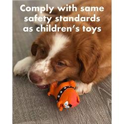 Set 6 Extra Small Squeaky Toys for Dogs Small Puppy Tiny Dogs Natural Rubber (Latex) Complies with Same Safety Standards as Children’s Toys (Toys May Vary)