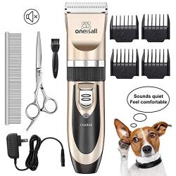 oneisall Low Noise Dog Clippers+Upgraded 2 Speed Dog Nail Grinder